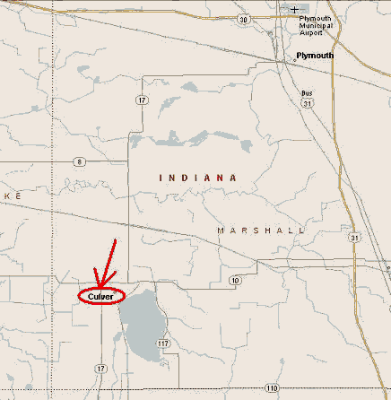 Culver Indiana Map